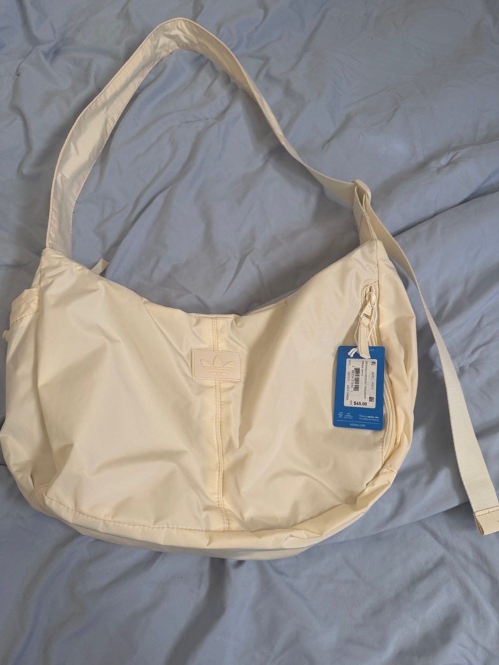 adidas Cream Shoulder Hobo Bag with Adjustable Strap